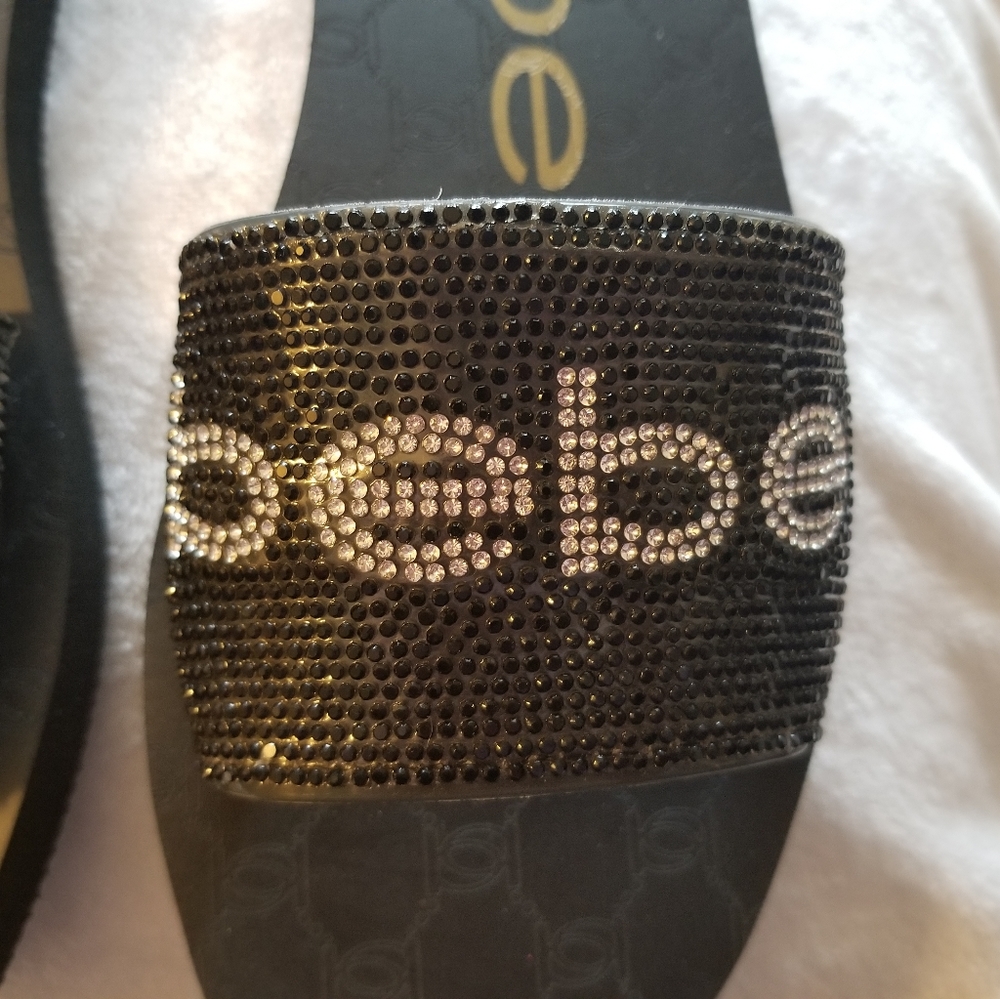 NWT | Bebe Bling Slide Sandals | Alivia |  Size 8 - Picture 3 of 6